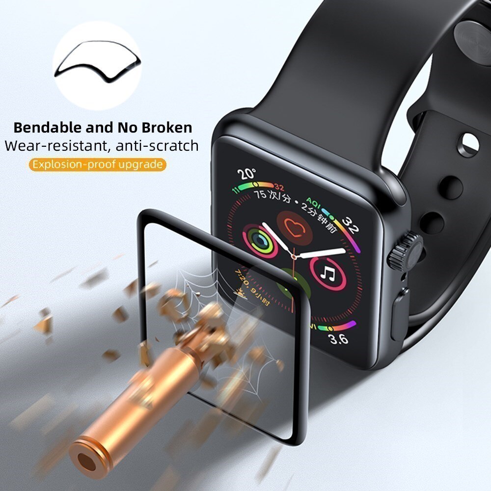 3 stk beskyttelsesglas til ur apple serie 7/6/ se skærmbeskyttere apple ure hydrogel film tilbehør smartwatch