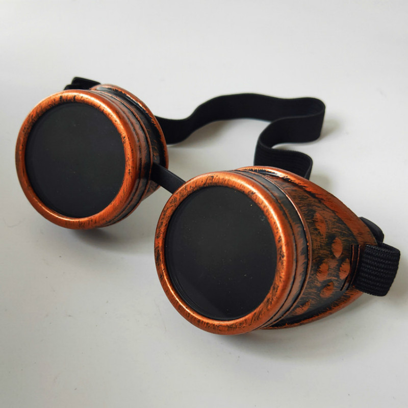 Tungmetal steampunk motorcykel briller gotisk stil driver beskyttelsesbriller beskyttelsesbriller til cosplay halloween dekorationer: F