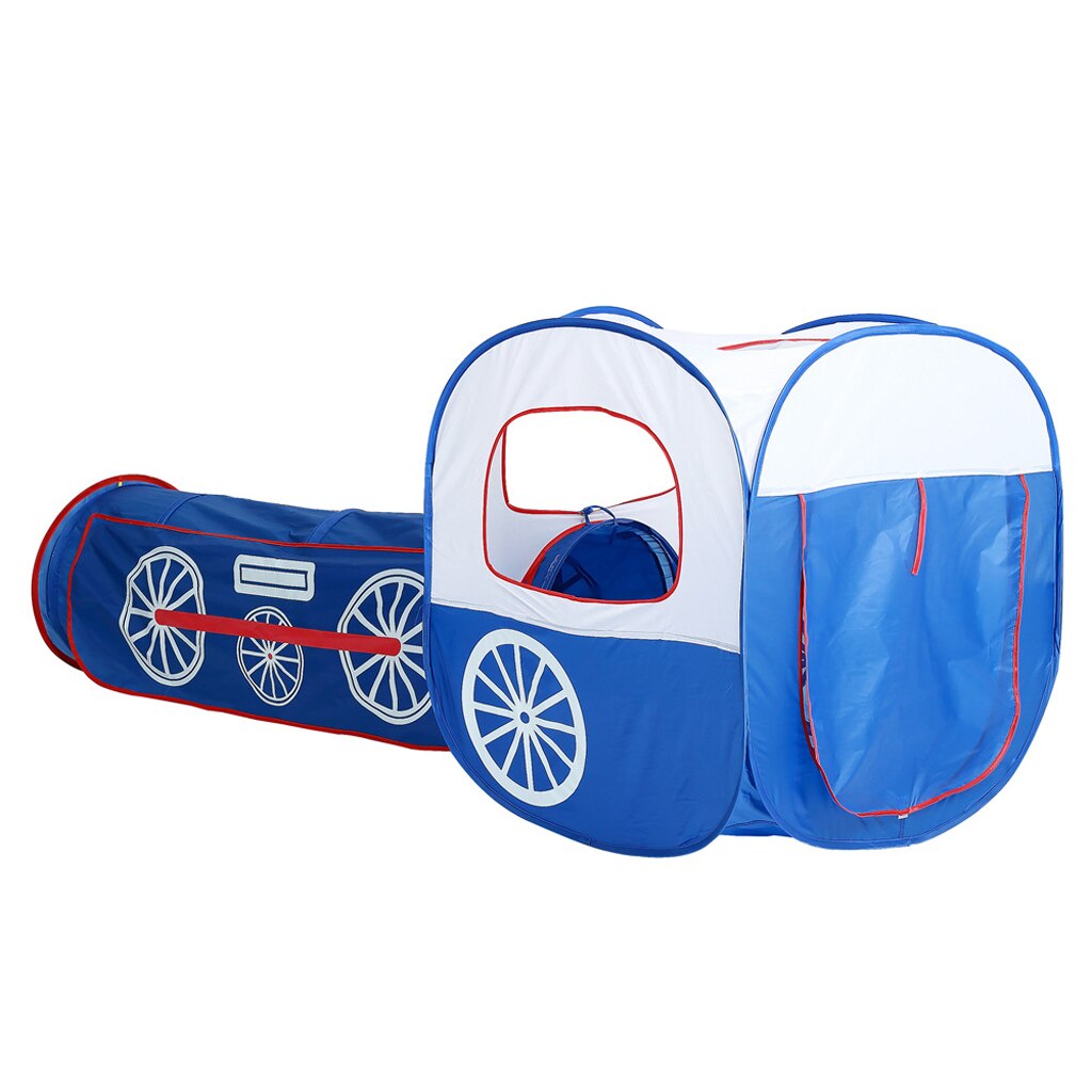 Locomotive Train Play Tent Pop Up Tunnel for Kids Outdoor Indoor Play Houses Hut Game Nursery Playpen