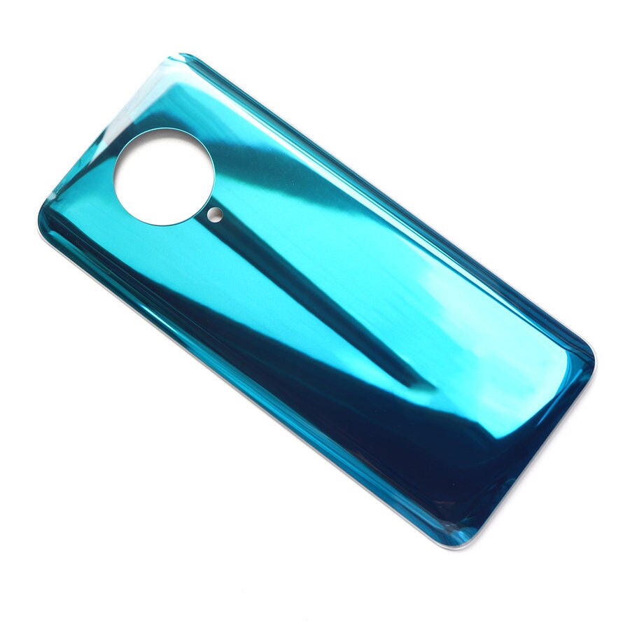 Modified Rear Cover For Xiaomi POCO F2 Pro Back Glass Battery Cover Rear Housing Door Panel Replacement+Adhesive Sticker: Blue No Lens