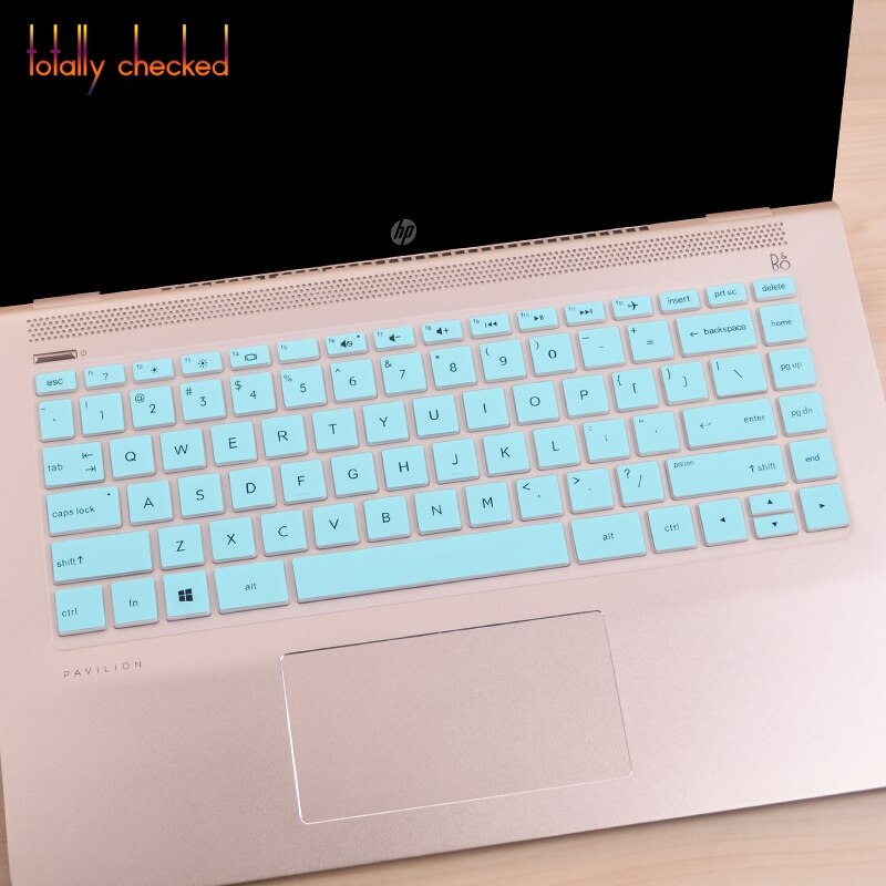 For HP Notebook 14-dq0011dx 14-dq1033cl 14-dq0002dx 14-dq1038wm 14-dq1030ca 14" 14-dq series Laptop Keyboard Cover Protector: whiteblue