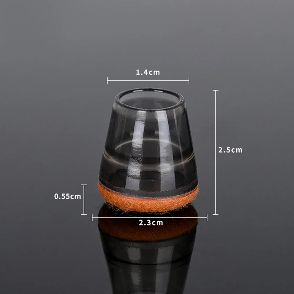 1/36 stücke Silikon Stuhl Bein Abdeckung Boden Kratzer Protektoren Filz Pad Stille Anti Unterhose Möbel Tisch Beine Kappen Hause Hardware-: L / Schwarz & Weiß
