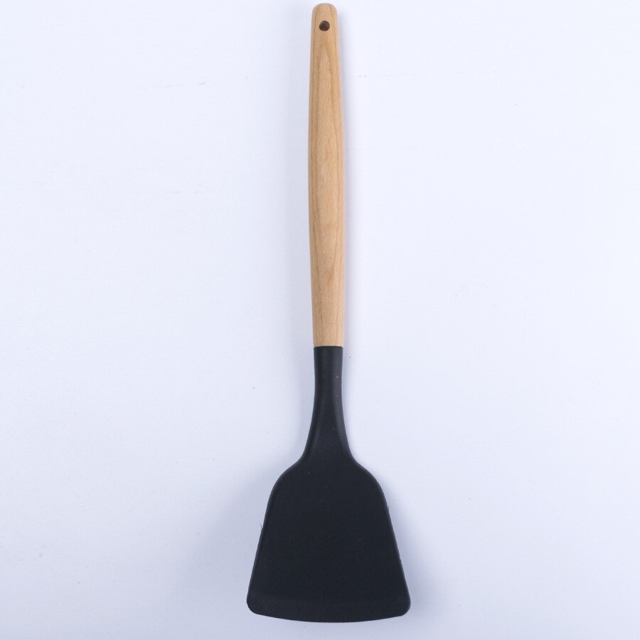 Kitchen Utensils Organic silicone cooking tool multifunctional kitchen tool portable and practical heat-resistant eight-piece: turner