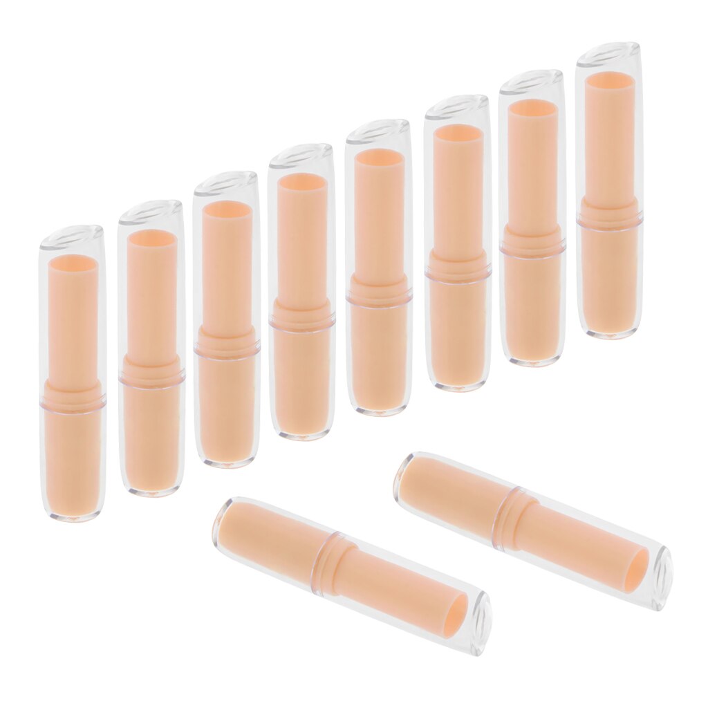 10 Pieces Empty Lipstick Tubes DIY Lip Balm Tube Home DIY Cosmetic Tubes: Orange