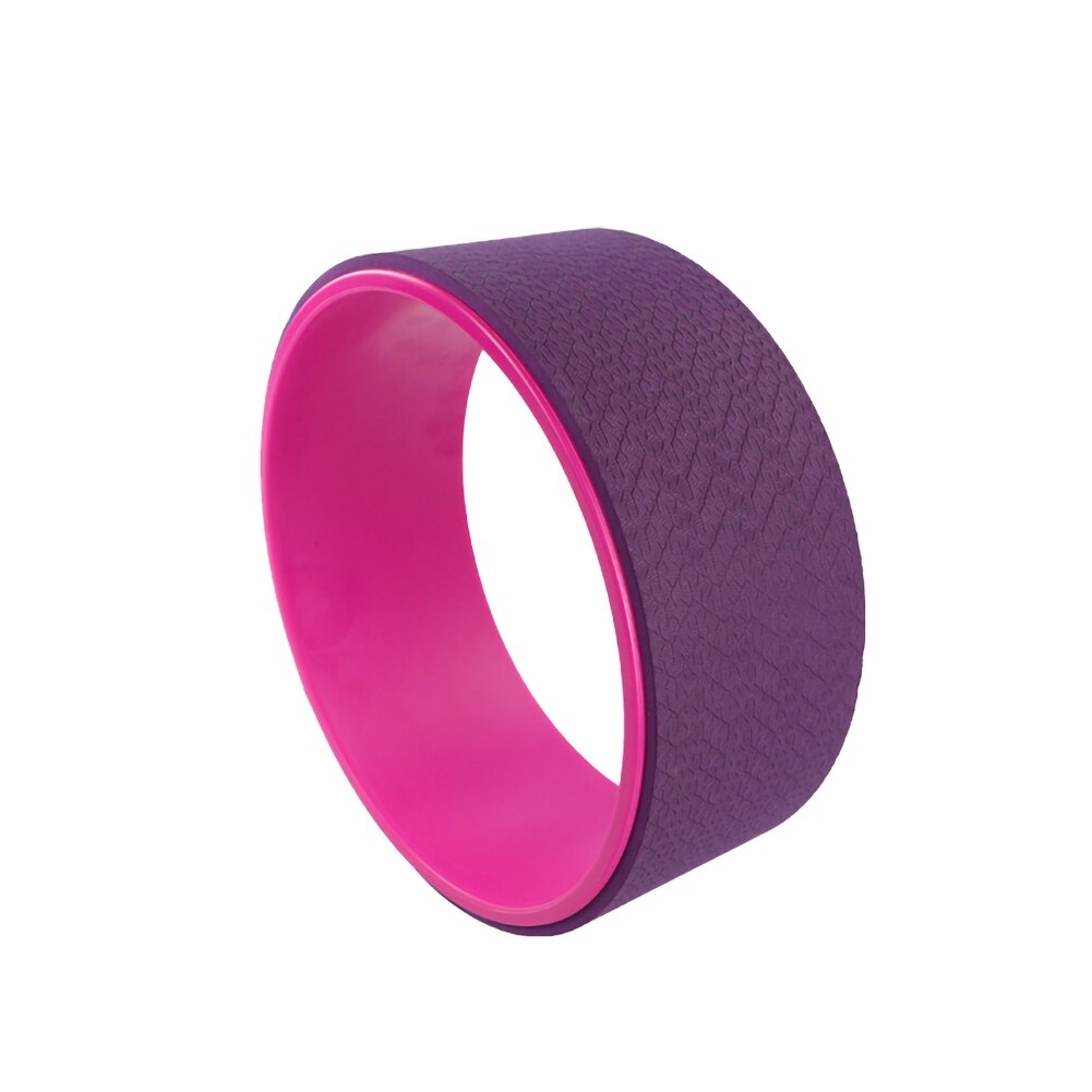 Yoga Wheel Pilates - 32x12cm/33x14cm - TPE/PU Material - Back Training Tool for Fitness: Dark purple