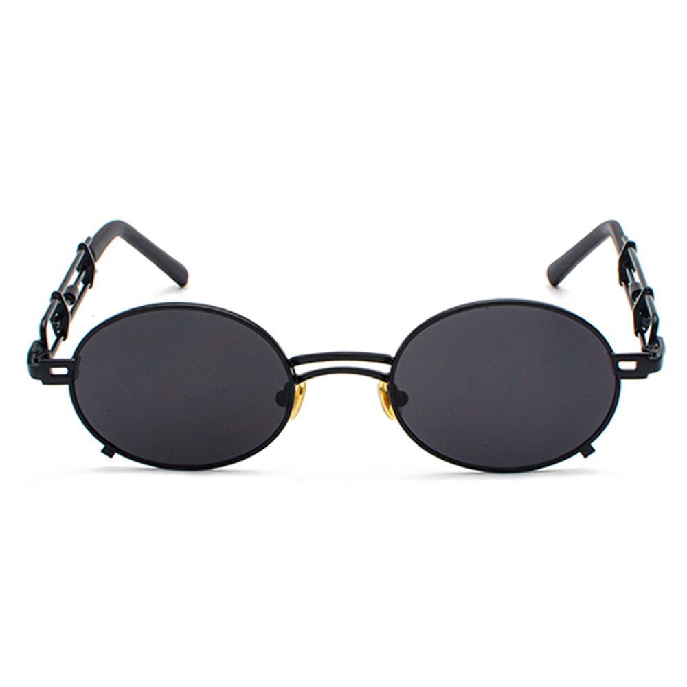 Peekaboo retro steampunk sonnenbrille männer runde Jahrgang metall rahmen Gold schwarz Oval sonne gläser für frauen roten männlichen