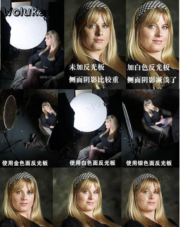 60cm 5-in-1 Reflector Soft Light Photography Portrait Shooting Fabric with Carrying Case CD50 T10