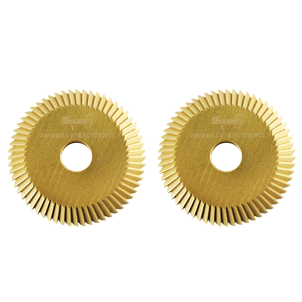 HSS 60*6*16mm 90T Key Cutting Machine Blade For Duplication Key Machine Milling Cutter Key Cutting Blade Locksmith Tool: 2pcs