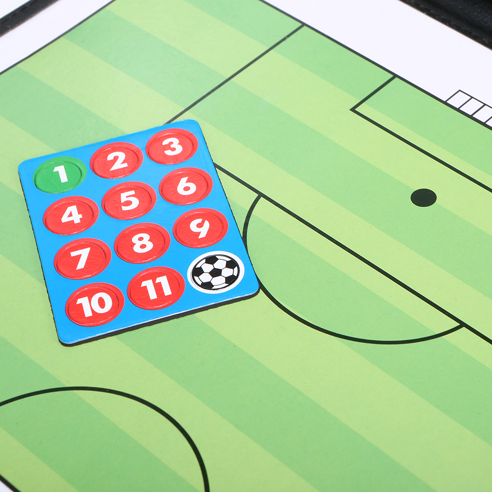 Foldable Football Soccer Magnetic Tactic Board Strategy Board with Marker Pieces 2-in-1 Pen Soccer Accessories Tactic Tool