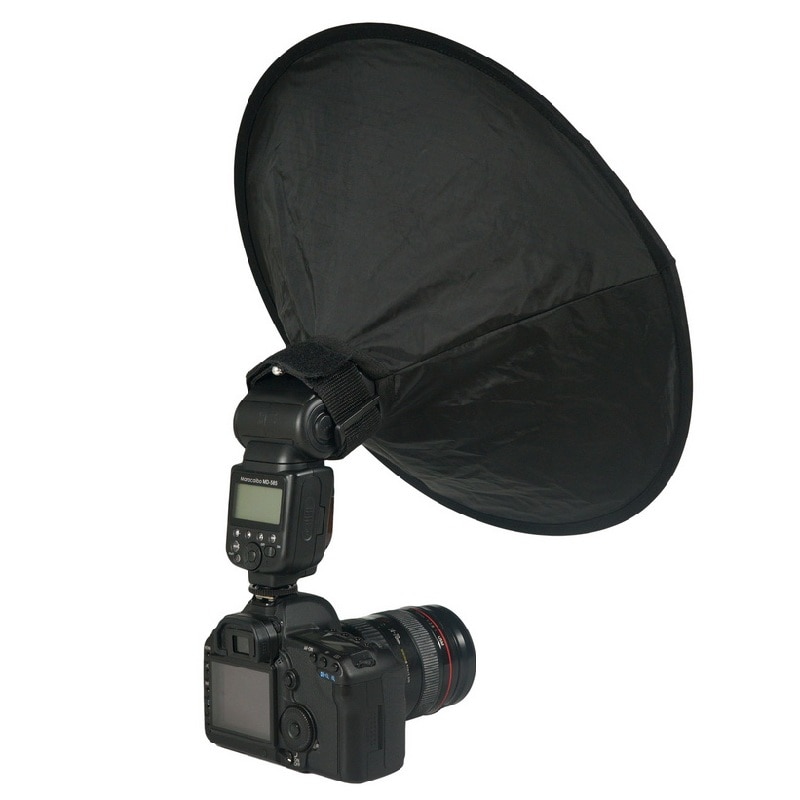 Universal- 44 cm leicht-fach Runde Blitz Softbox Blitzgerät Speedlite Diffusor Reflektor für Kanon Nikon Sony Metz Makroaufnahmen