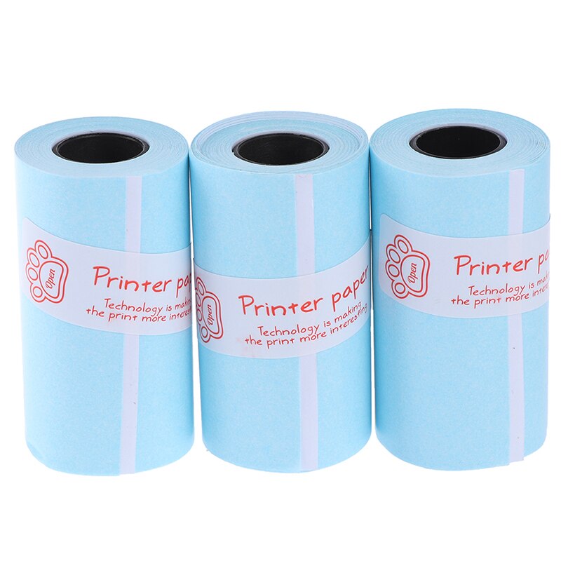 3 ruller printbart klistermærke papirrulle direkte termisk papir med selvklæbende 57*30mm til peripage  a6 lommepapirang  p1/p2