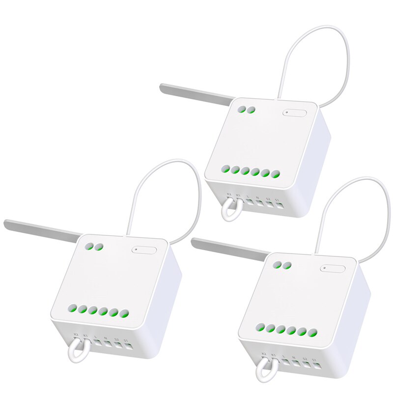 Original Yeelight Two-way Control Module Wireless Relay Controller 2 Channel Intelligent Switch Work For Mijia App: 3 Pcs
