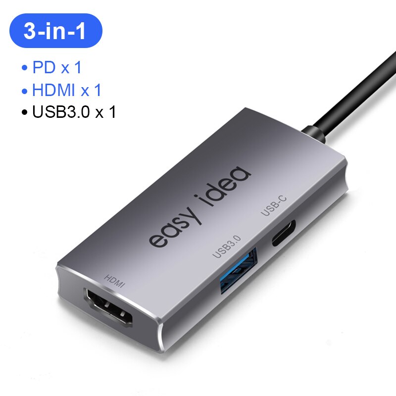 Usb C Hub Type C Hub Adapter Multi Usb 3.0 Splitter USB-C Hub Hdmi Vga Poort Meerdere Usb 3.1 Hab expander Voor Macbook Pro