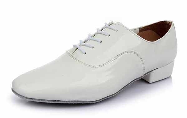 Men Latin Dance Shoes Ballroom Tango Dancing Shoes For Man Boy: White / 10