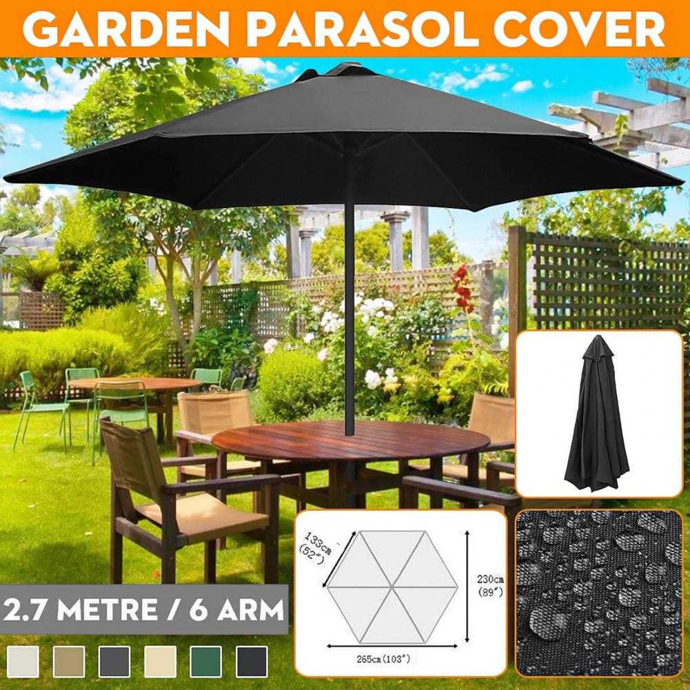 Bequem Terrasse Regenschirm Ersatz Gewebe Faltbare Baldachin Abdeckung Polyester Anti-verformen Sonnenschirm Baldachin Abdeckung