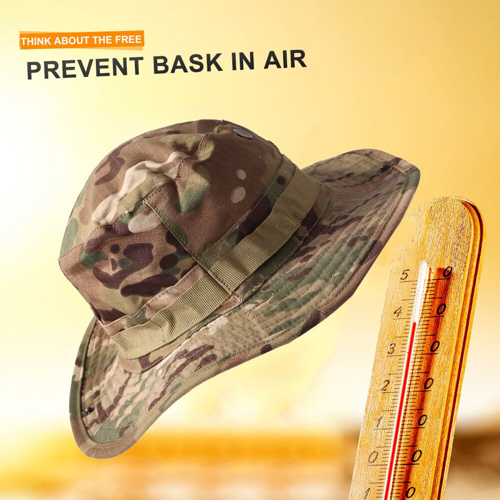 Camuflaje sombrero mexicano protector solar para deportes al aire libre de pesca Camping senderismo