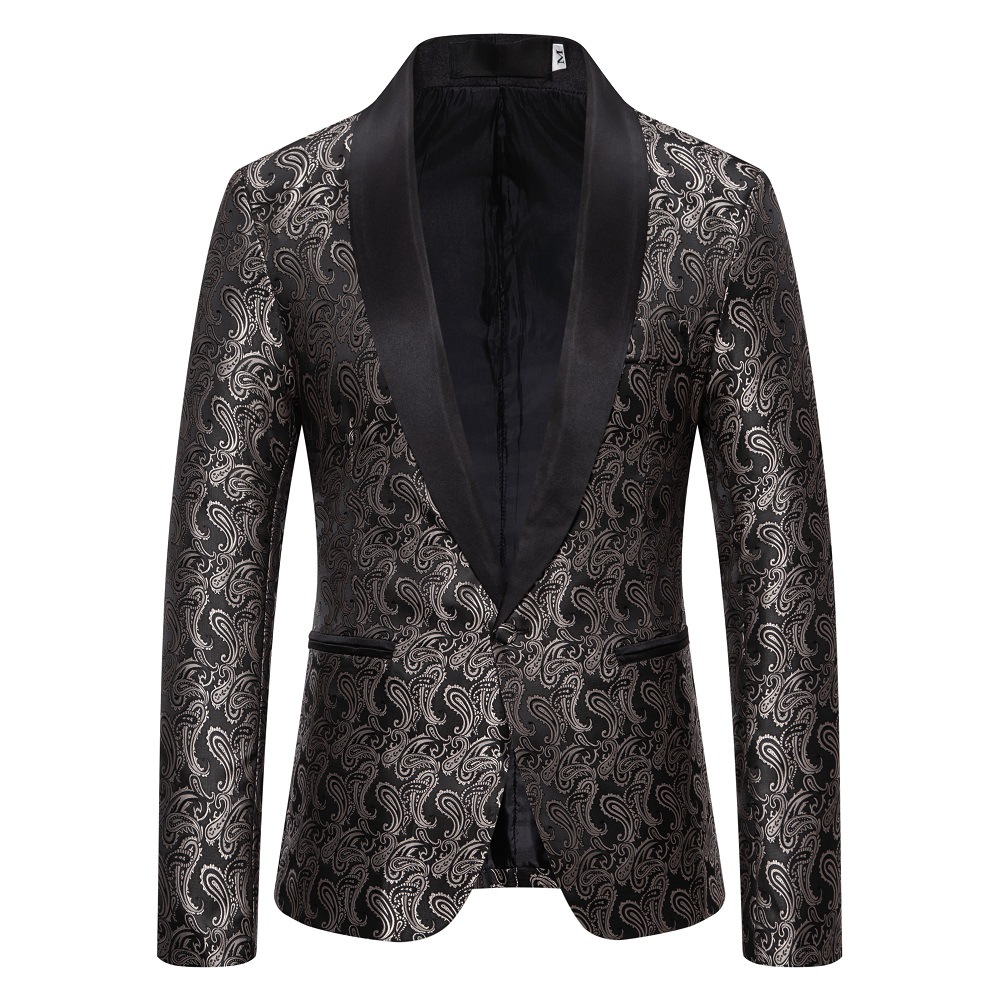 Blazer rojo con flores de anacardo para hombre, chaqueta de vestido de de boda, chaquetas de marcas blancas, azules y negras, S M L XL XXL