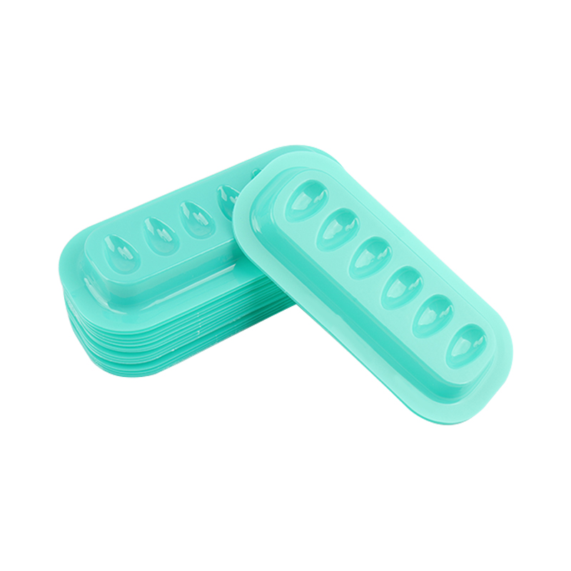 100 pièces porte-colle à cils Palette Extension de cils support adhésif tampons bande en forme de joint en plastique Palette cils artiste accessoires: Violet