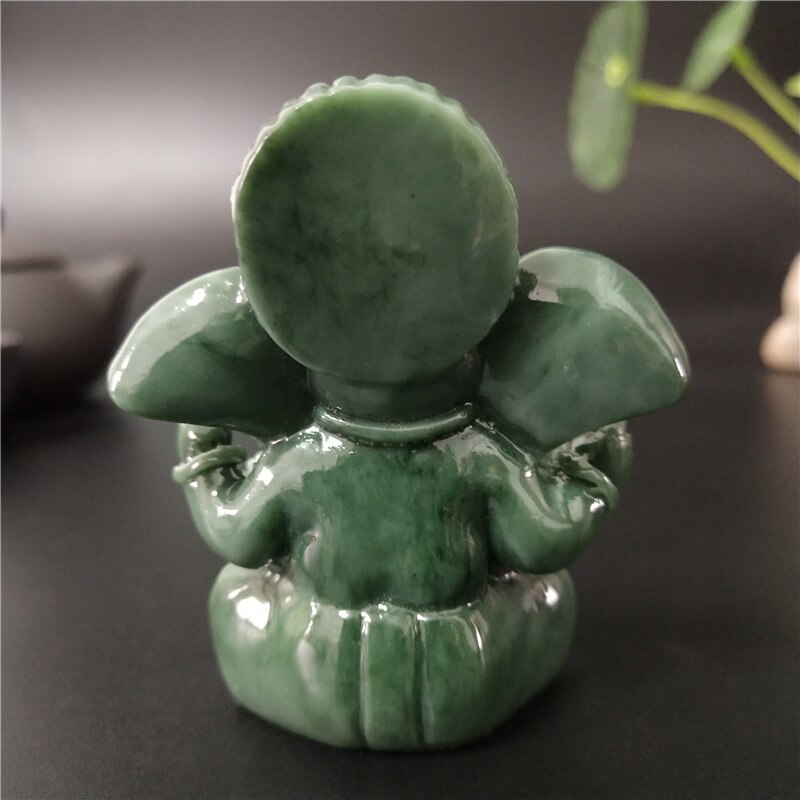 Lord ganesha statue buddha elefant gud skulptur ganesh figurer menneskeskabte jade sten håndværk hjem haven blomsterpotte dekoration