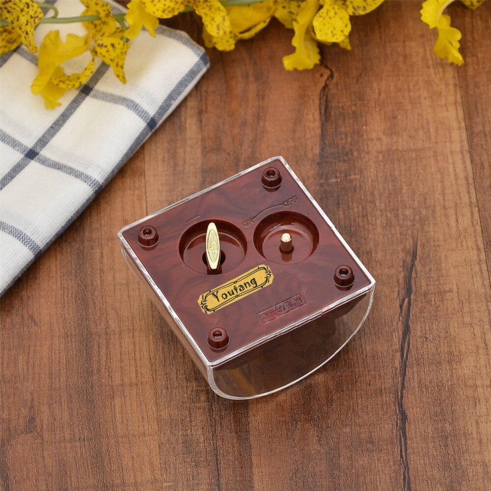 Transparant Acryl 18-Opmerking Wind-Up Musical Box Dome Box Met Stop Knop Voor Meisje, christmas Voor Kid