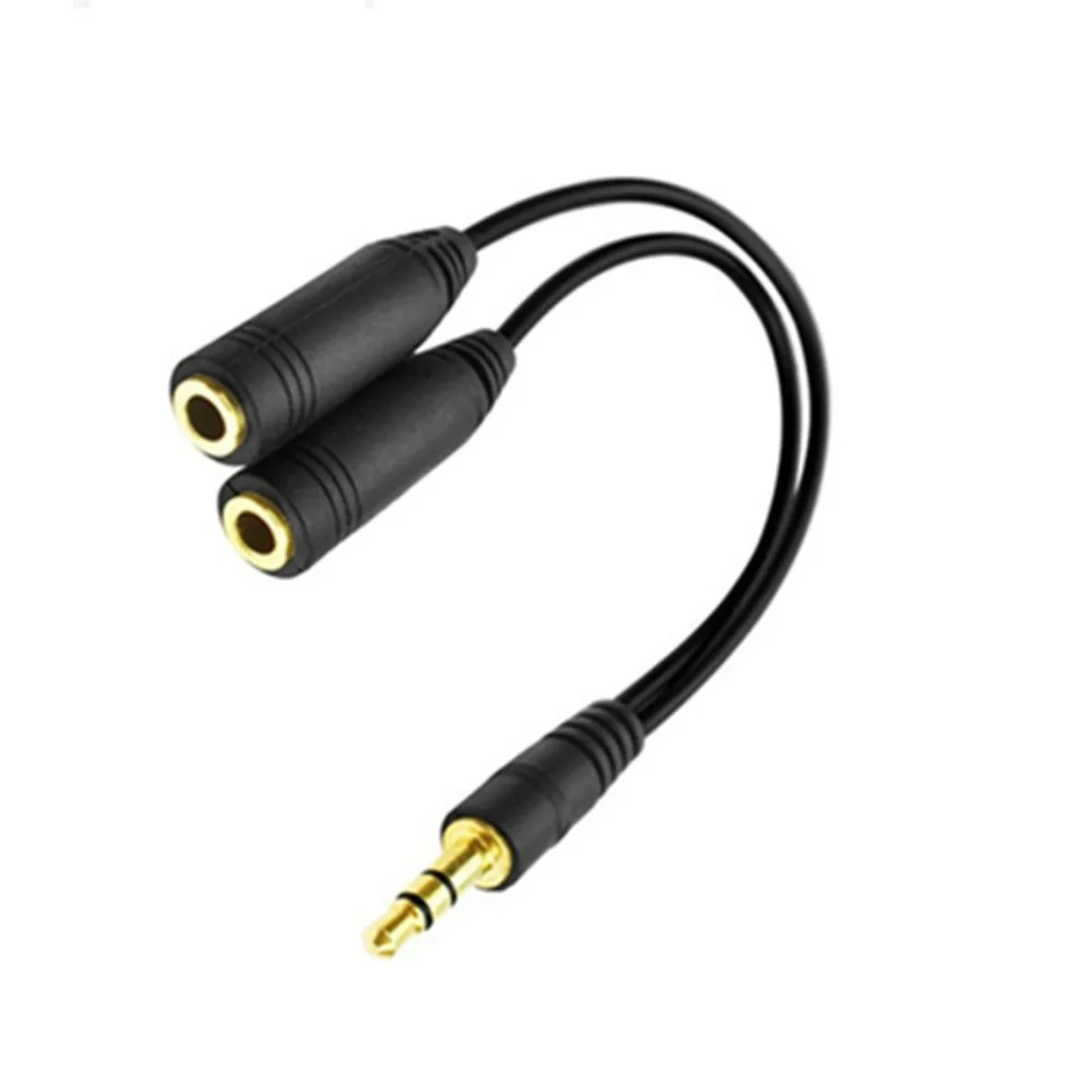 Séparateur de casque, câble d'extension de 3.5mm, séparateur Audio stéréo en Y (son Hi-Fi) 3.5mm mâle à 2 Ports 3.5mm femelle, 1 pièce