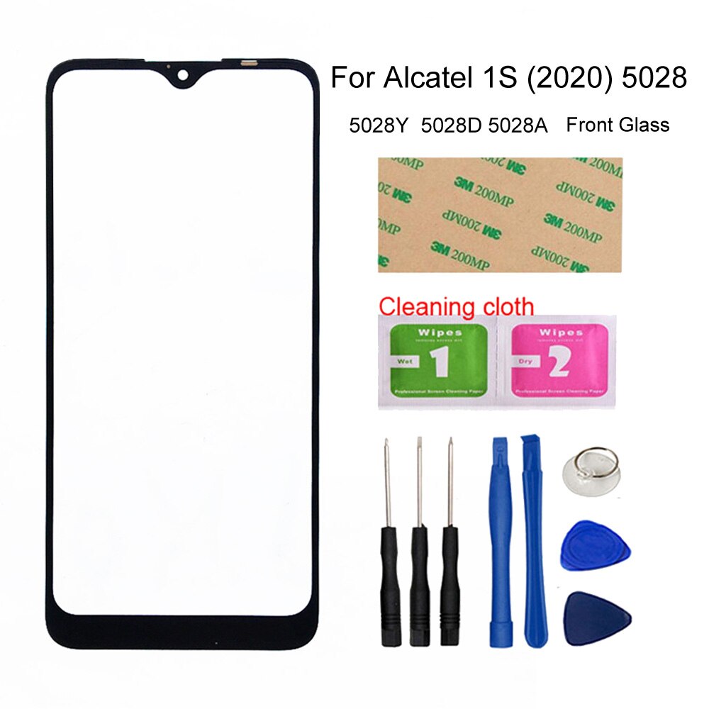 For Alcatel 1S 1SE ) Mobile Phone Touch Panel For Alcatel 1 SE S 5028 5030 Front Outer Glass Panel Repair (No Touch Screen): 5028 Black Tools
