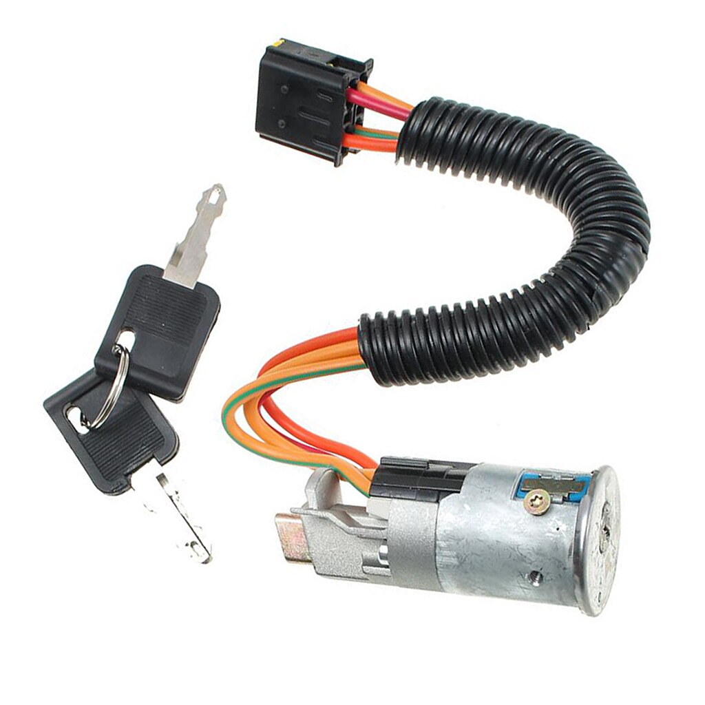 Ignition Lock Cylinder Assembly with 2 Keys for Clio Megane/Scenic