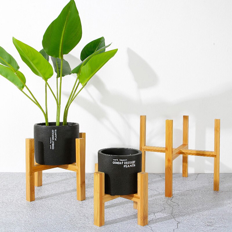 ^Plant Flower Pot Stand Wooden Bonsai Display Stand Indoor Display Stand Floor Four-leg Flower Stand Garden Display Tool^