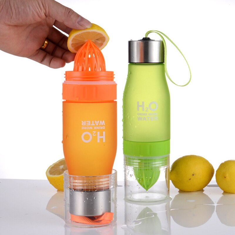 650ml Wasser Flasche Gepressten Saft Zitrone Saft Wasser Flasche Obst Infuser Trink Für draussen Sport Mein Shaker Trinken Flasche