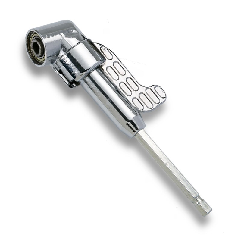 105 Degree Angle Extension Screw Driver Socket Holder Adapter Adjustable Bits Nozzles for Screwdriver Bit Right Angle Head: Black