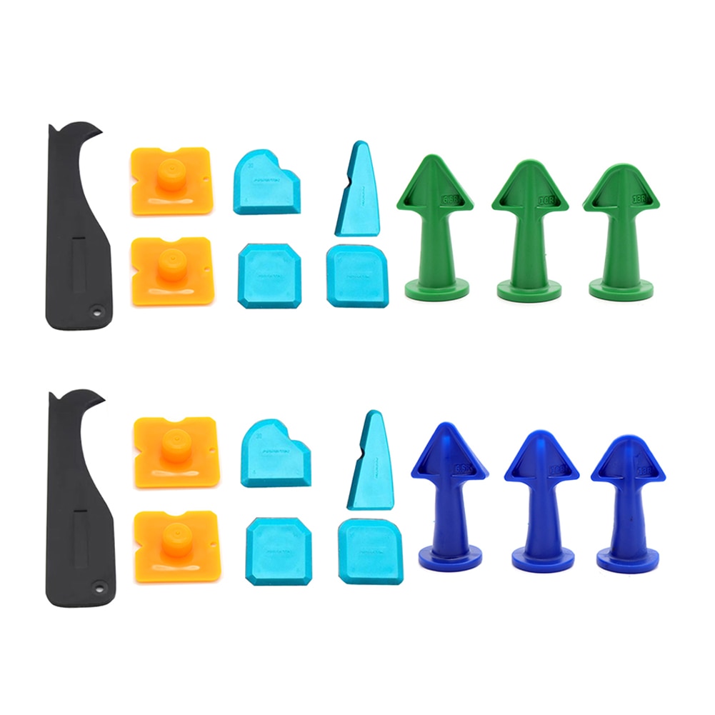 10pcs/set Window Door Silicone Sealant Spreader Spatula Shovel Cleaning Corner Scraper Caulking Tools Sealant Nozzle Applicator