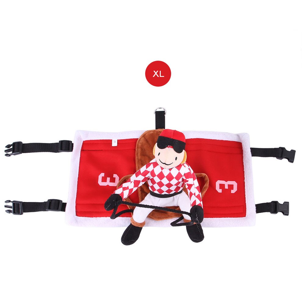 Pet Dog Horse Riding Costume Pet Supplies Apparel Horse Racing Suit Dog Clothes Dog Horse Riding Costume: XL