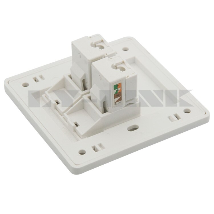 Dual poorten CAT6 RJ45 netwerk muur plaat – Grandado