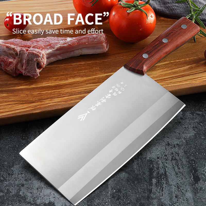 Chinese Cleaver Handgemaakte Chopper Chef 5cr15 Roestvrijstalen Mes Professionele Keukenmessen Vlees Vege Slicer Hakmes