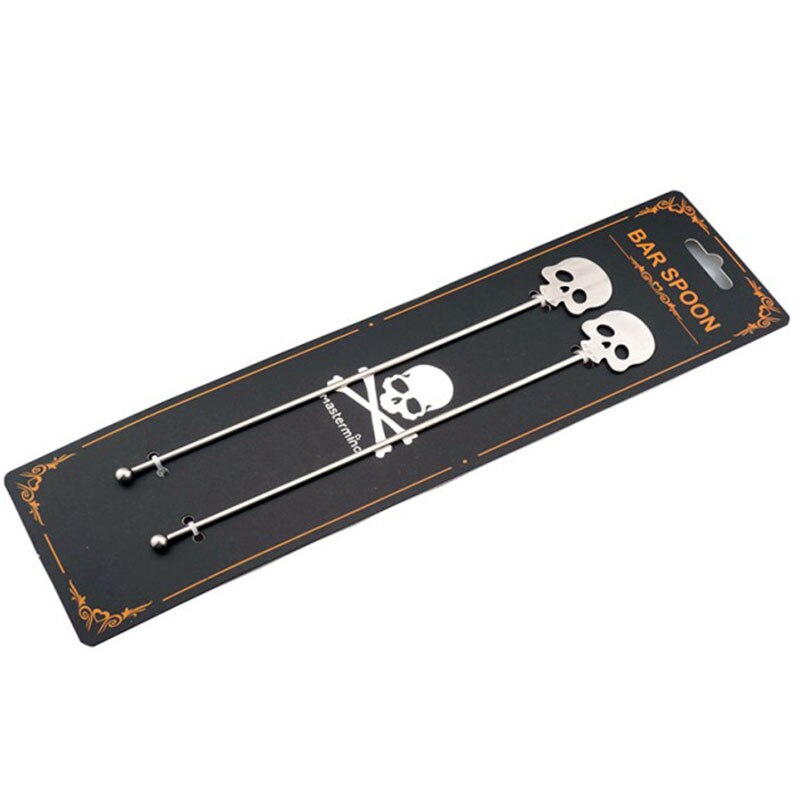 2 stks/set Schedel Creatieve Cocktail Wijn Glas Roeren Sticks Mengen Roerder Picks Roer Rod Drankjes Muddlers Bar Roerstokjes