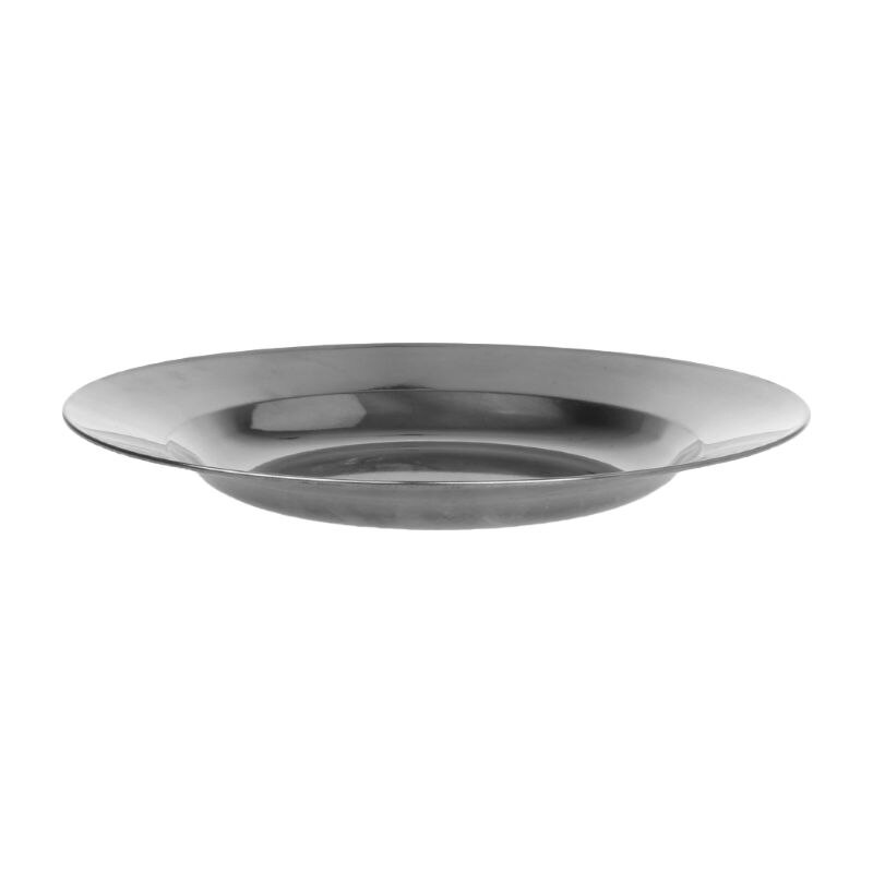 Acier inoxydable rond assiette plat plat récipient alimentaire en plein air Camping pique-nique vaisselle 16-24cm: 04