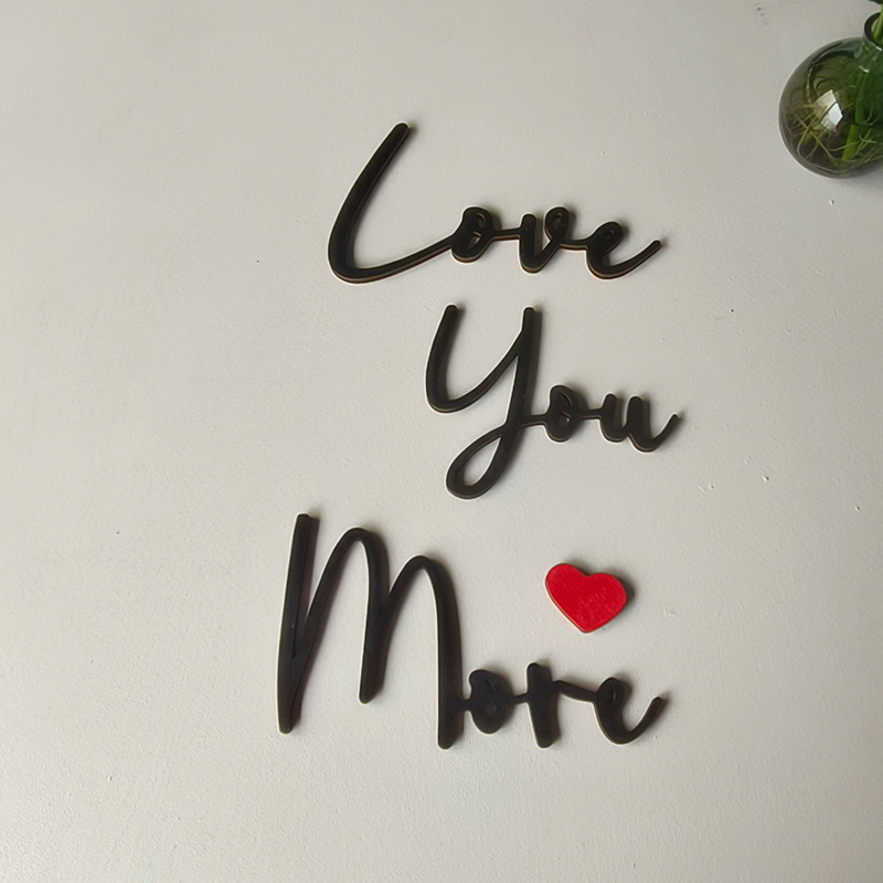 Love You Bye Sign Boven Deur Topper Decoratie Muurkunst Houten Script Decor voor Deur Thuis Valentijnsdag Bruiloft Thanksgiving Cadeau: YELLOW