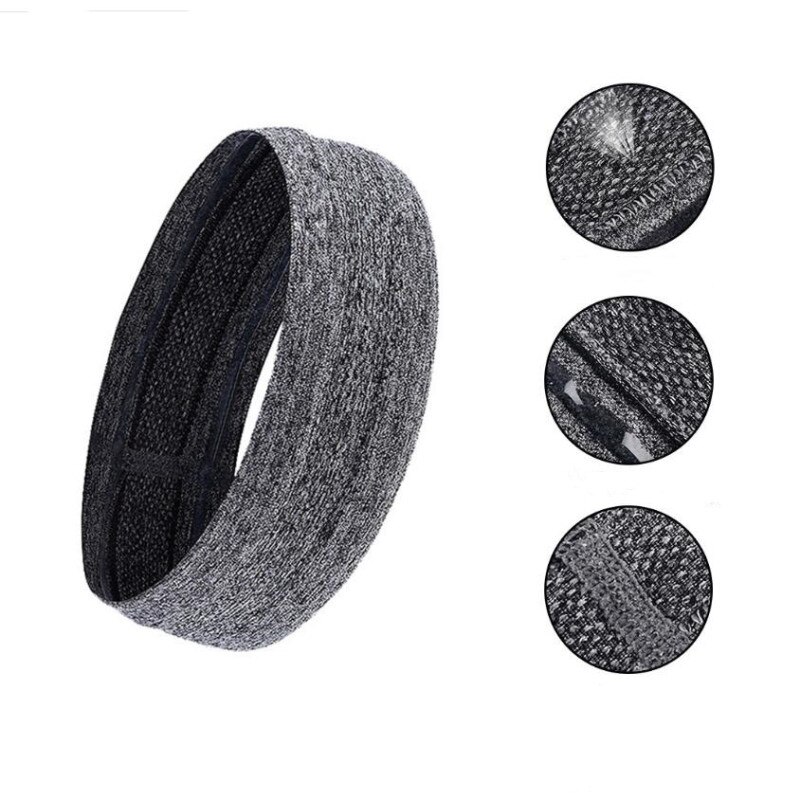 Sport Hoofdband Mannen Vrouwen Hoofd Zweet Band Run Voetbal Tennis Hoofddoek Siliconen Anti-slip Elastische Zweetband Haarband