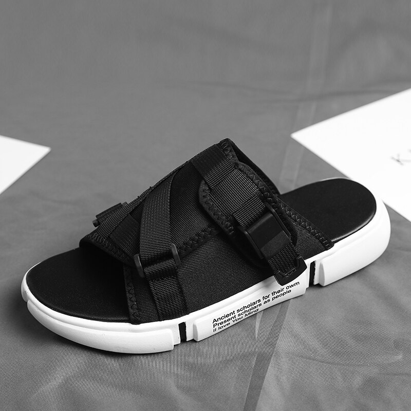 CYYTL hommes été pantoufles chaussures sandales hommes décontracté intérieur ou extérieur plage bain tongs hommes tendance antidérapant plat