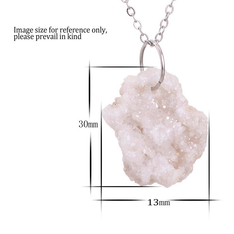 Onregelmatige Natuursteen Quartz Crystal Hangers Kettingen voor Vrouwen Drusy Druzy Zilver Kleur Chain Verklaring Ketting Sieraden: 1