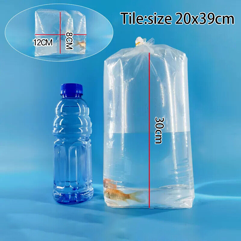 50 Uds. Bolsas de respiración para acuario bolsas de respiración transporte LongLife peces camarones bolsas de plástico a prueba de fugas para peces vivos duraderos: Verde