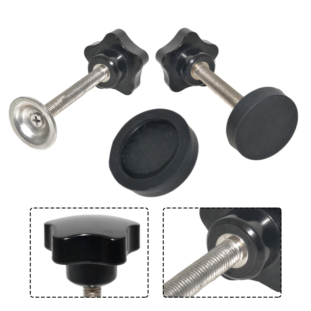 1/2 stücke M8 * 60 Stern Knöpfe Gewinde Spann Knopf Schraube Hand-Anziehen Knopf C/korrosion Beständig Schwarz Hand Werkzeuge Zubehör