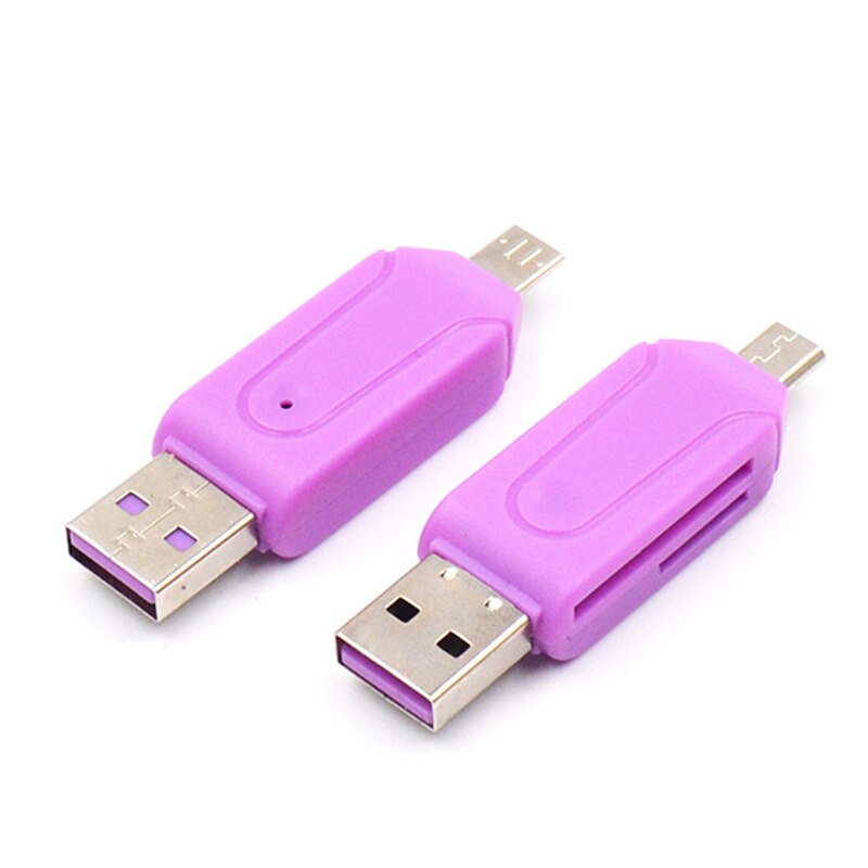 Micro USB & USB 2 In 1 OTG Card Reader High-speed USB2.0 Universal OTG TF/SD For Android Computer Extension Headers