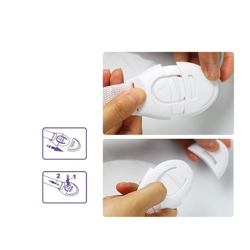 6Pcs/Lot Child Lock Protection Of Children Locking Doors For Children Safety Kids Safety Plastic Protection Safety Toilet Lock