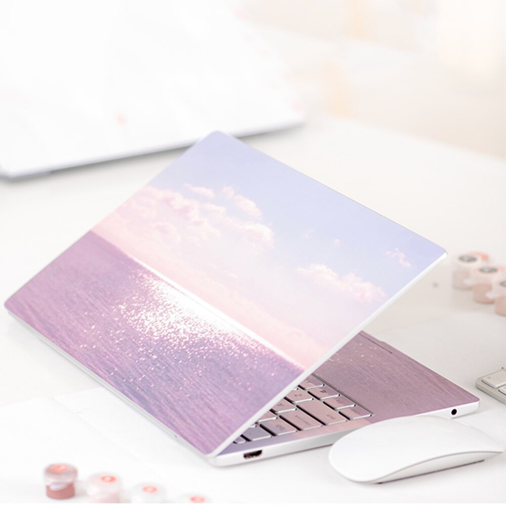 ABC ordinateur portable peau coucher de soleil océan ciel ordinateur portable autocollants décoratifs pour macbook Air xiaomi lenovo hp15 acer vinyle autocollant clavier