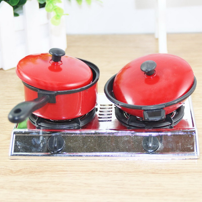 13 Set/LOT Handle Pan Mini Kitchen Cookware Pot Pan Kids Pretend Cook Play Grill Pan P20
