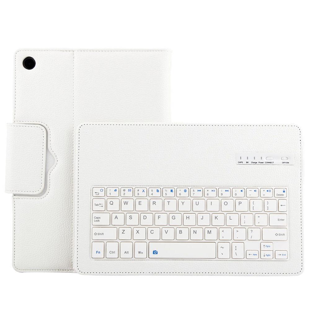 Tablet Case for Huawei MediaPad M5 Pro 10.8 Inch Funda with Bluetooth Keyboard Litchi Pattern Leather Flip Cover for Huawei M5: White