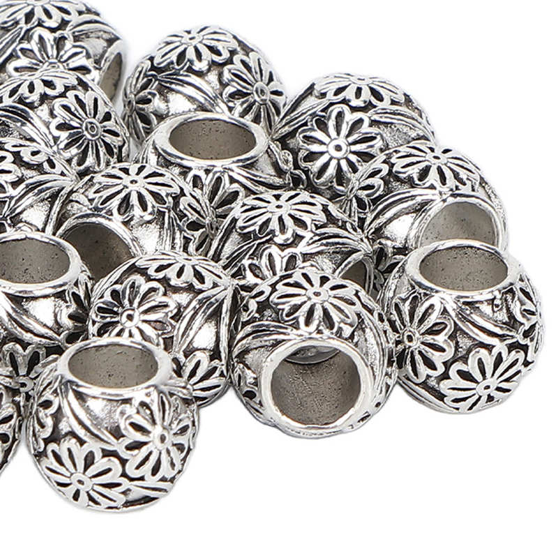 Dreadlocks Kraal Bloem Patroon Baard Kralen Prachtige Sieraden Diy Elegante Mannen Vrouwen Voor Party Voor Armband