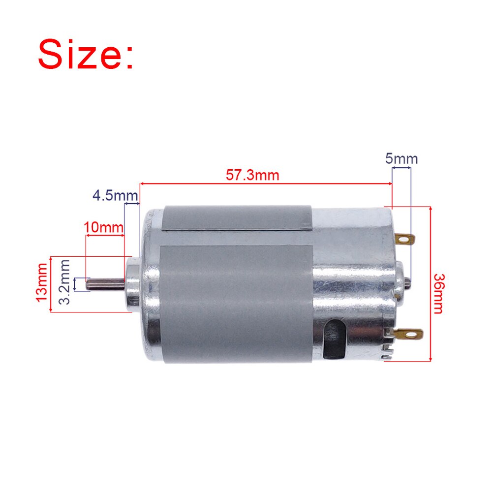 RS555 Dc 12V 24V Motor High Torque Micro Motor 555 Borstel Motor 3000Rpm 4500Rpm 6000Rpm 7500Rpm