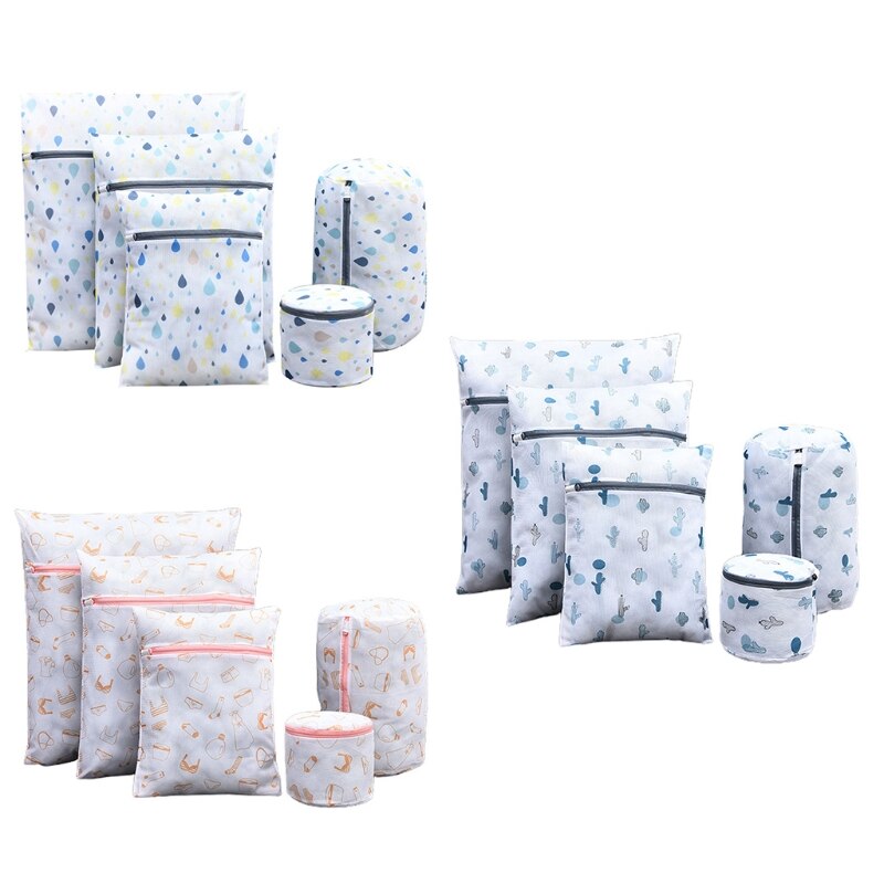 6 stuks waszakken met dubbele lagen, verdikte waszak, reisorganizer